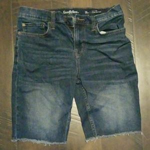 Men's Denim Slim Shorts Dark Wash 32